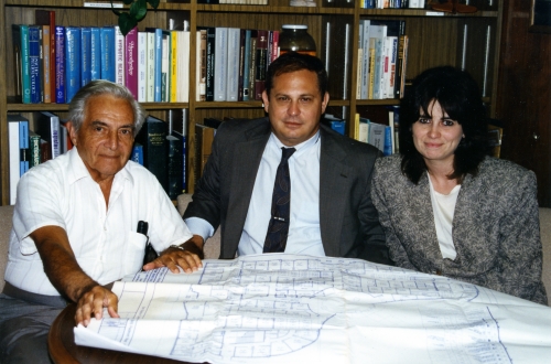 Dean DePiano and others with Maltz map