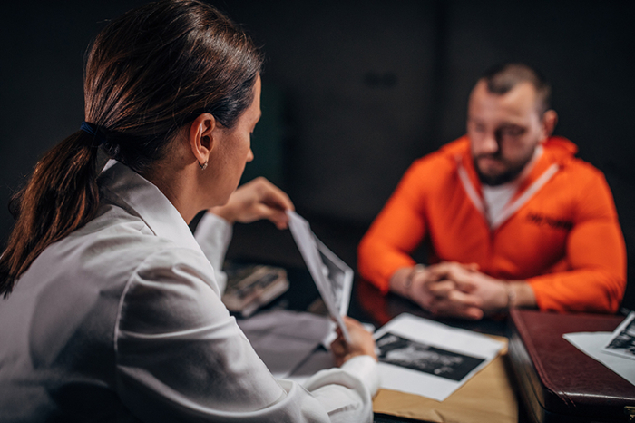 psychologist speaking with patient